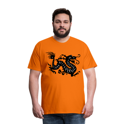 Männer Premium T-Shirt - Chinesischer Drache - Orange