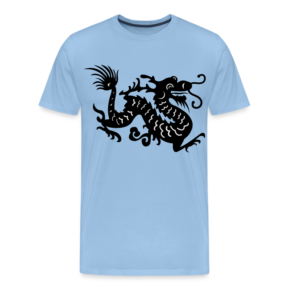 Männer Premium T-Shirt - Chinesischer Drache - Sky