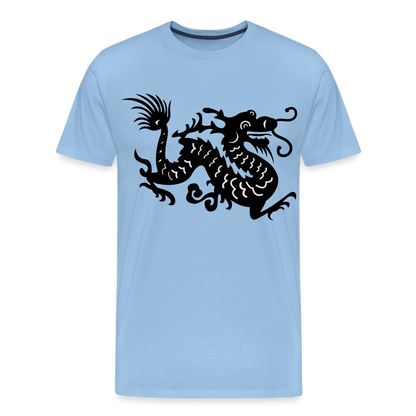 Männer Premium T-Shirt - Chinesischer Drache - Sky