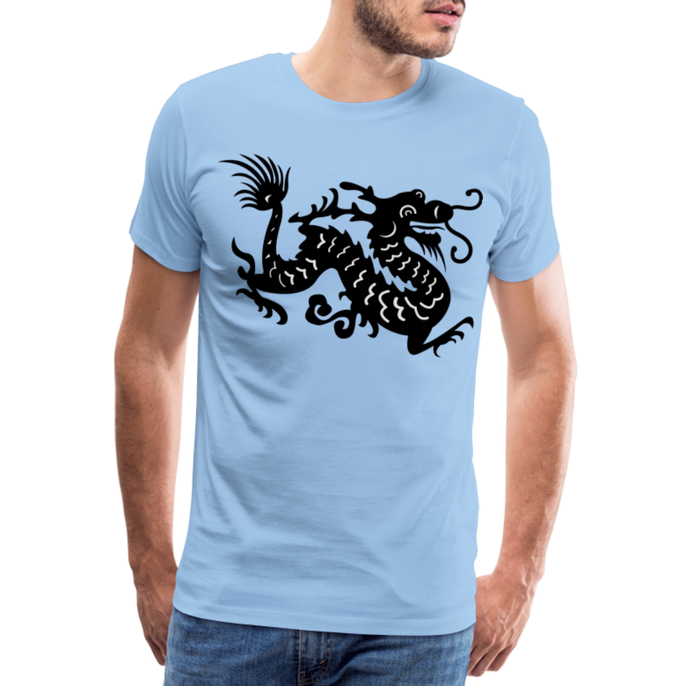 Männer Premium T-Shirt - Chinesischer Drache - Sky