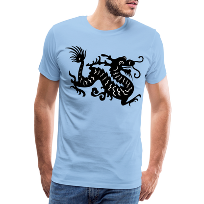 Männer Premium T-Shirt - Chinesischer Drache - Sky