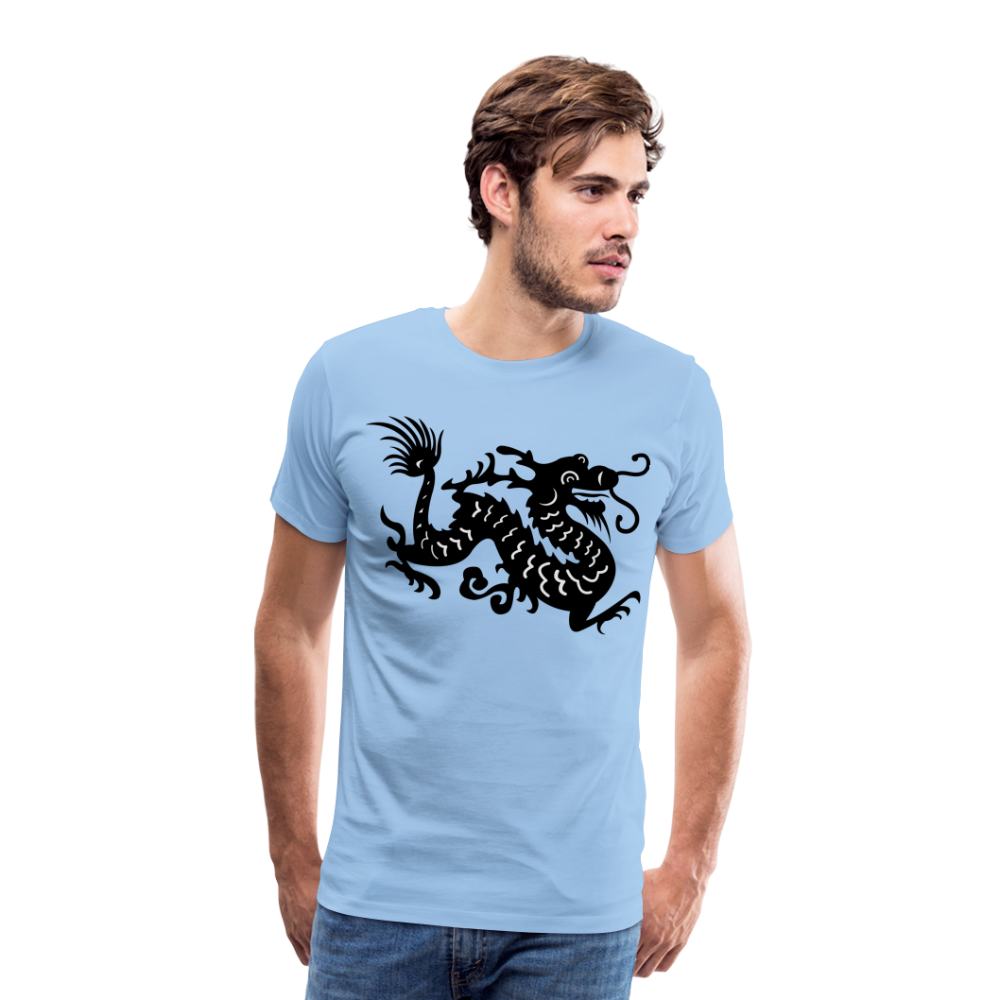 Männer Premium T-Shirt - Chinesischer Drache - Sky