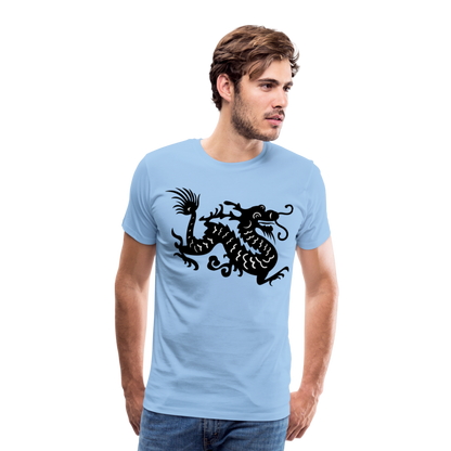 Männer Premium T-Shirt - Chinesischer Drache - Sky