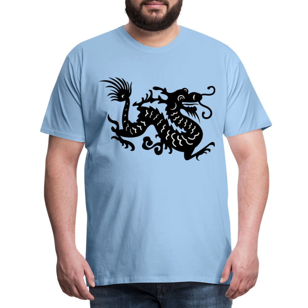 Männer Premium T-Shirt - Chinesischer Drache - Sky