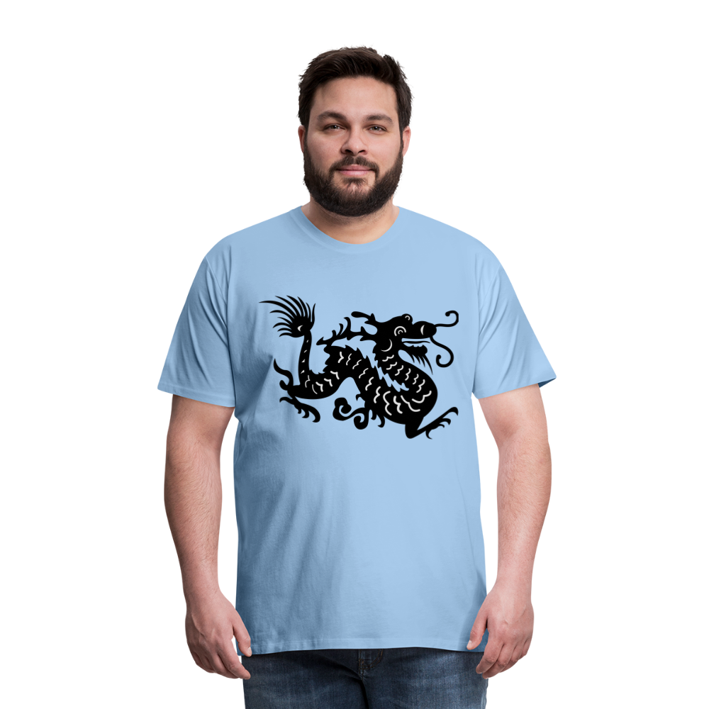 Männer Premium T-Shirt - Chinesischer Drache - Sky