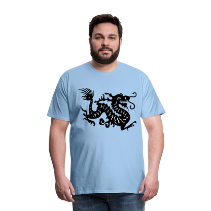 Männer Premium T-Shirt - Chinesischer Drache - Sky