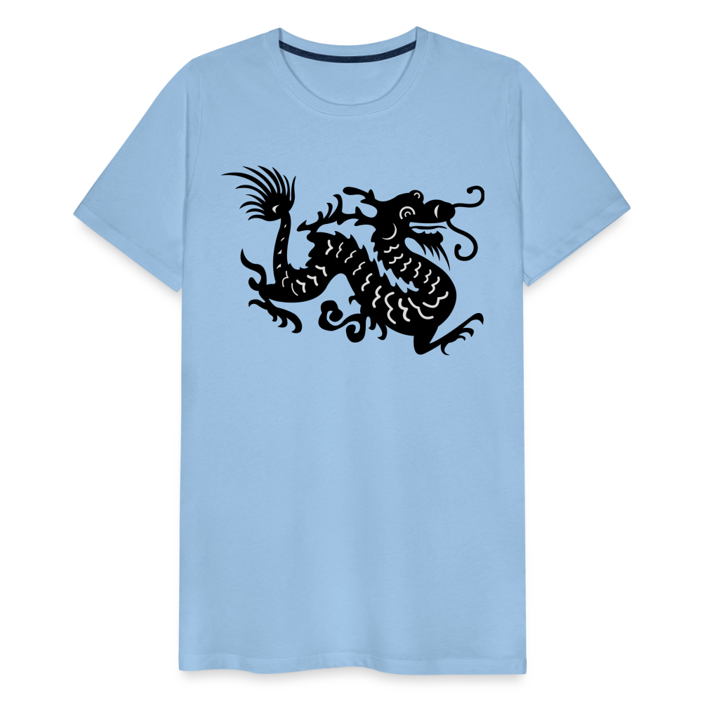 Männer Premium T-Shirt - Chinesischer Drache - Sky