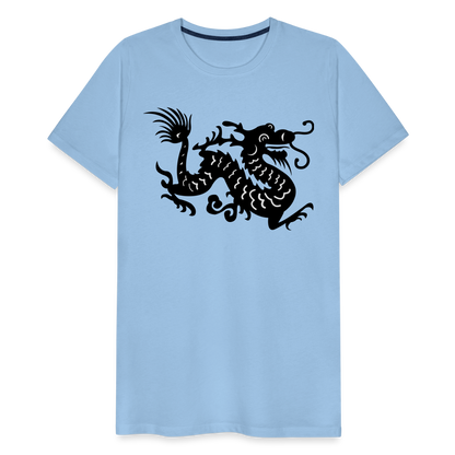 Männer Premium T-Shirt - Chinesischer Drache - Sky