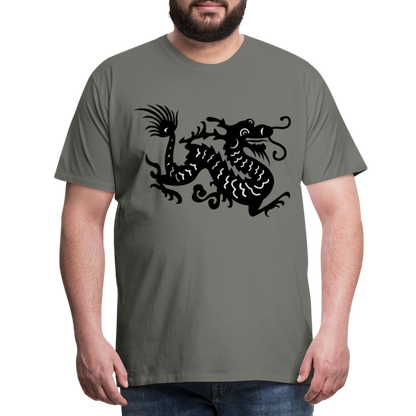 Männer Premium T-Shirt - Chinesischer Drache - Asphalt