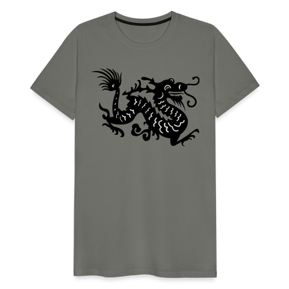 Männer Premium T-Shirt - Chinesischer Drache - Asphalt