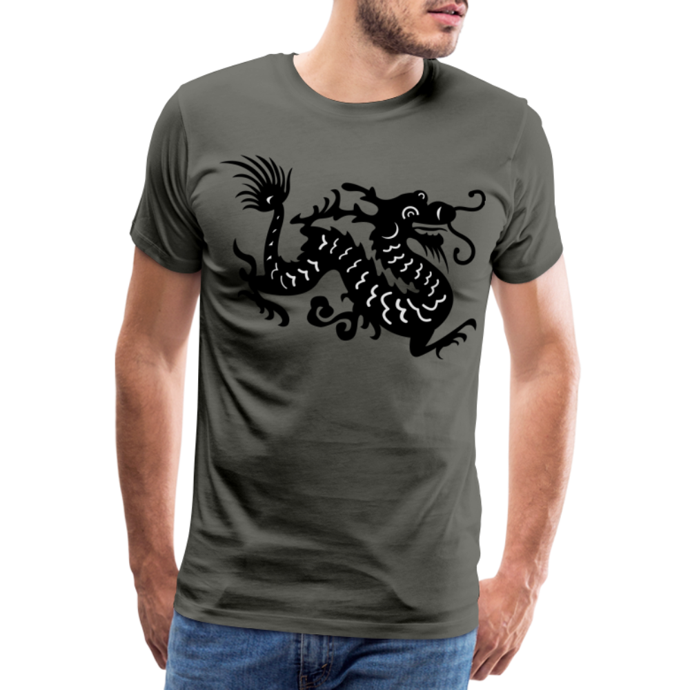 Männer Premium T-Shirt - Chinesischer Drache - Asphalt