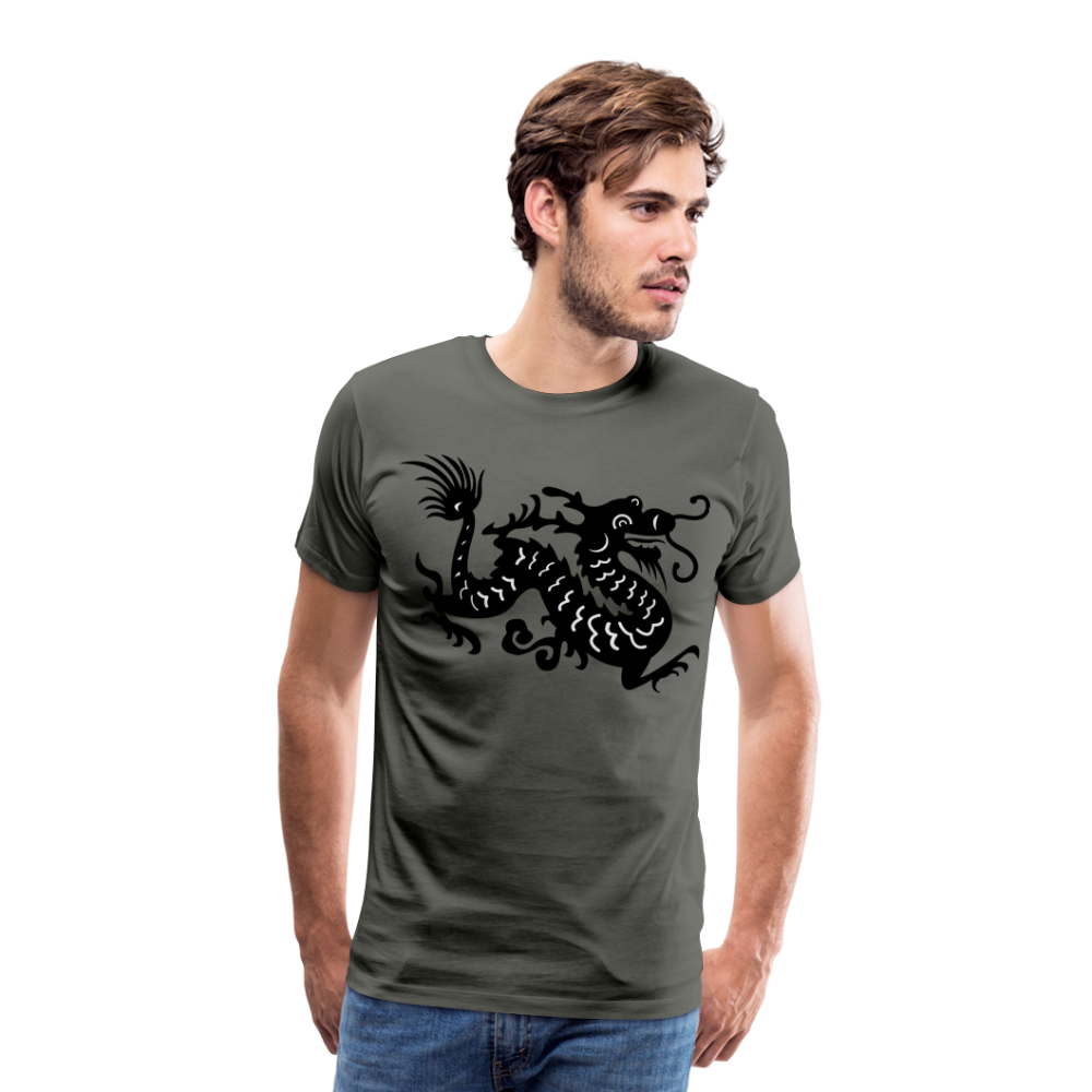 Männer Premium T-Shirt - Chinesischer Drache - Asphalt