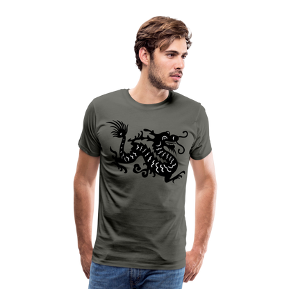 Männer Premium T-Shirt - Chinesischer Drache - Asphalt