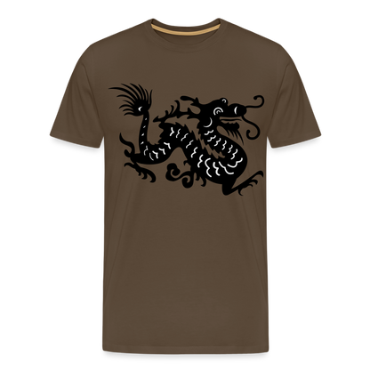 Männer Premium T-Shirt - Chinesischer Drache - Edelbraun