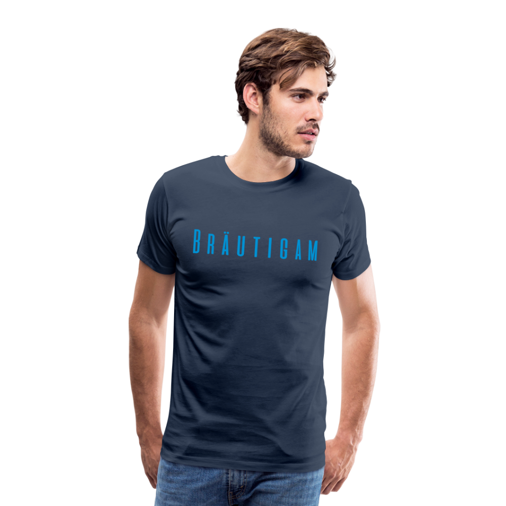 Männer Premium T-Shirt JGA - Bräutigam personalisierbar! - Navy