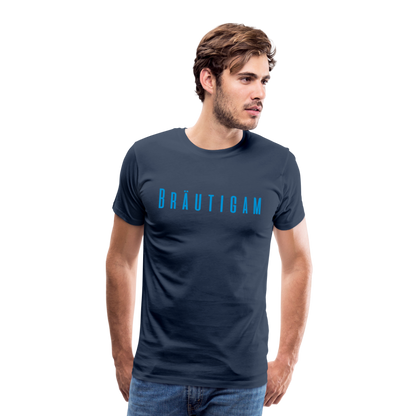 Männer Premium T-Shirt JGA - Bräutigam personalisierbar! - Navy