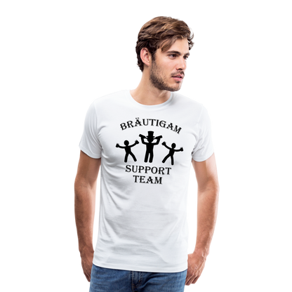 Männer Premium T-Shirt JGA - Bräutigam Support Team - weiß