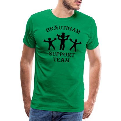 Männer Premium T-Shirt JGA - Bräutigam Support Team - Kelly Green