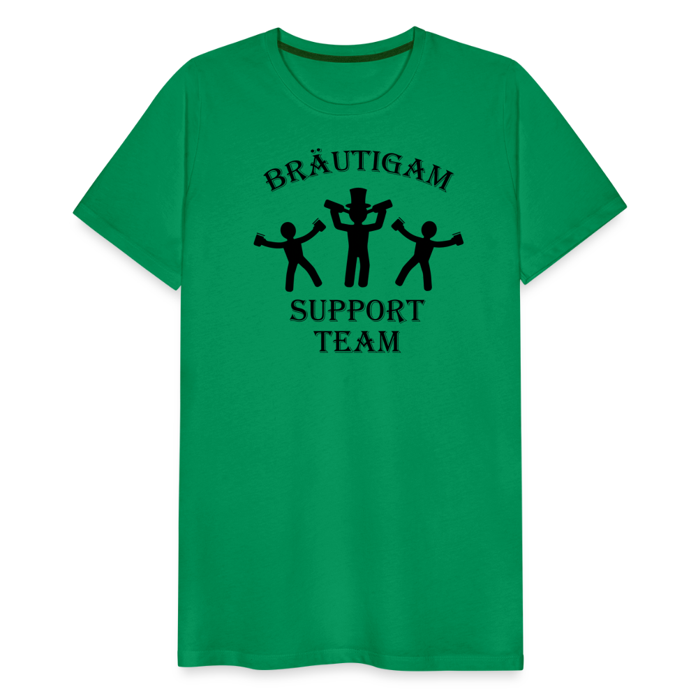 Männer Premium T-Shirt JGA - Bräutigam Support Team - Kelly Green