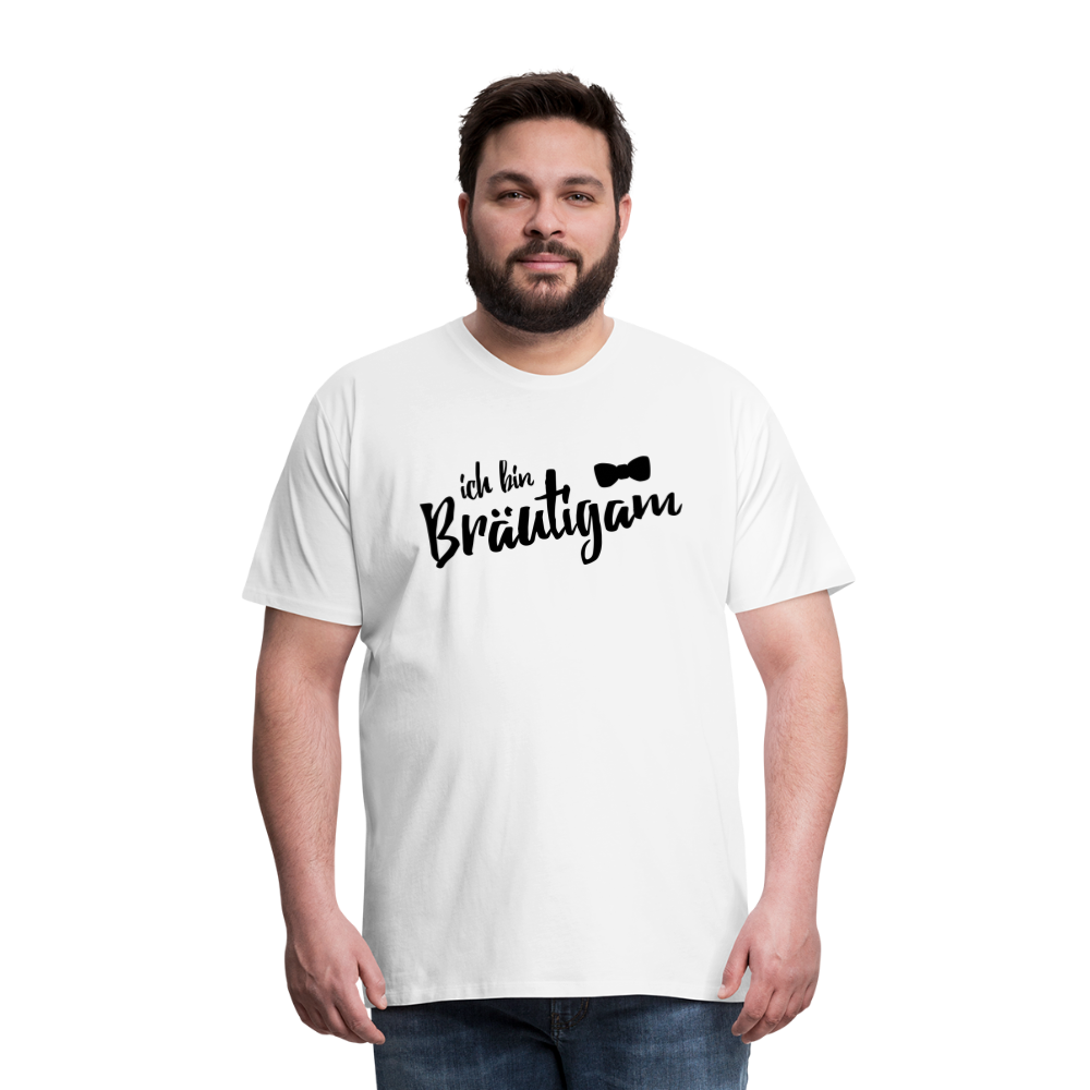 Männer Premium T-Shirt JGA - Ich bin Bräutigam personalisierbar! - weiß