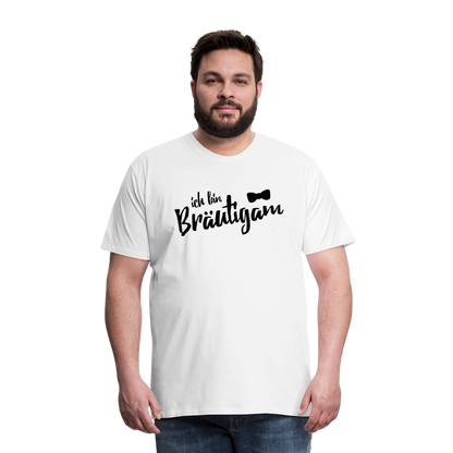 Männer Premium T-Shirt JGA - Ich bin Bräutigam personalisierbar! - weiß