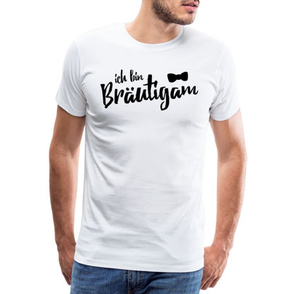 Männer Premium T-Shirt JGA - Ich bin Bräutigam personalisierbar! - weiß