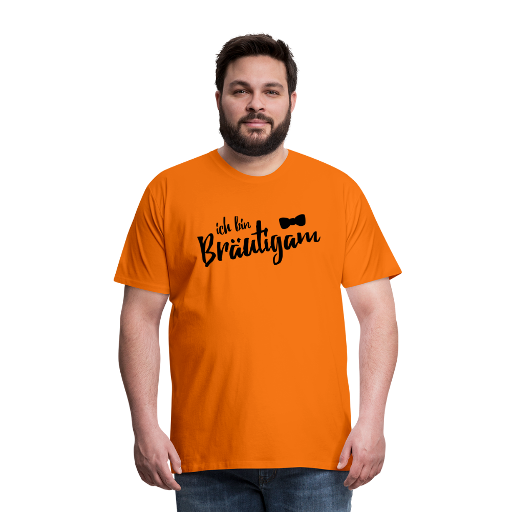 Männer Premium T-Shirt JGA - Ich bin Bräutigam personalisierbar! - Orange