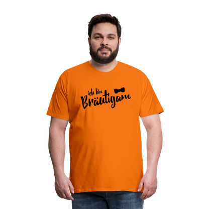 Männer Premium T-Shirt JGA - Ich bin Bräutigam personalisierbar! - Orange