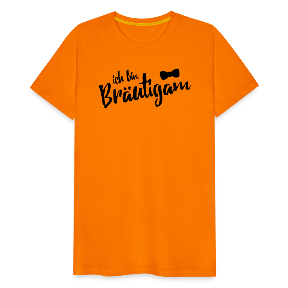 Männer Premium T-Shirt JGA - Ich bin Bräutigam personalisierbar! - Orange