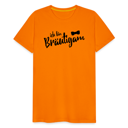 Männer Premium T-Shirt JGA - Ich bin Bräutigam personalisierbar! - Orange