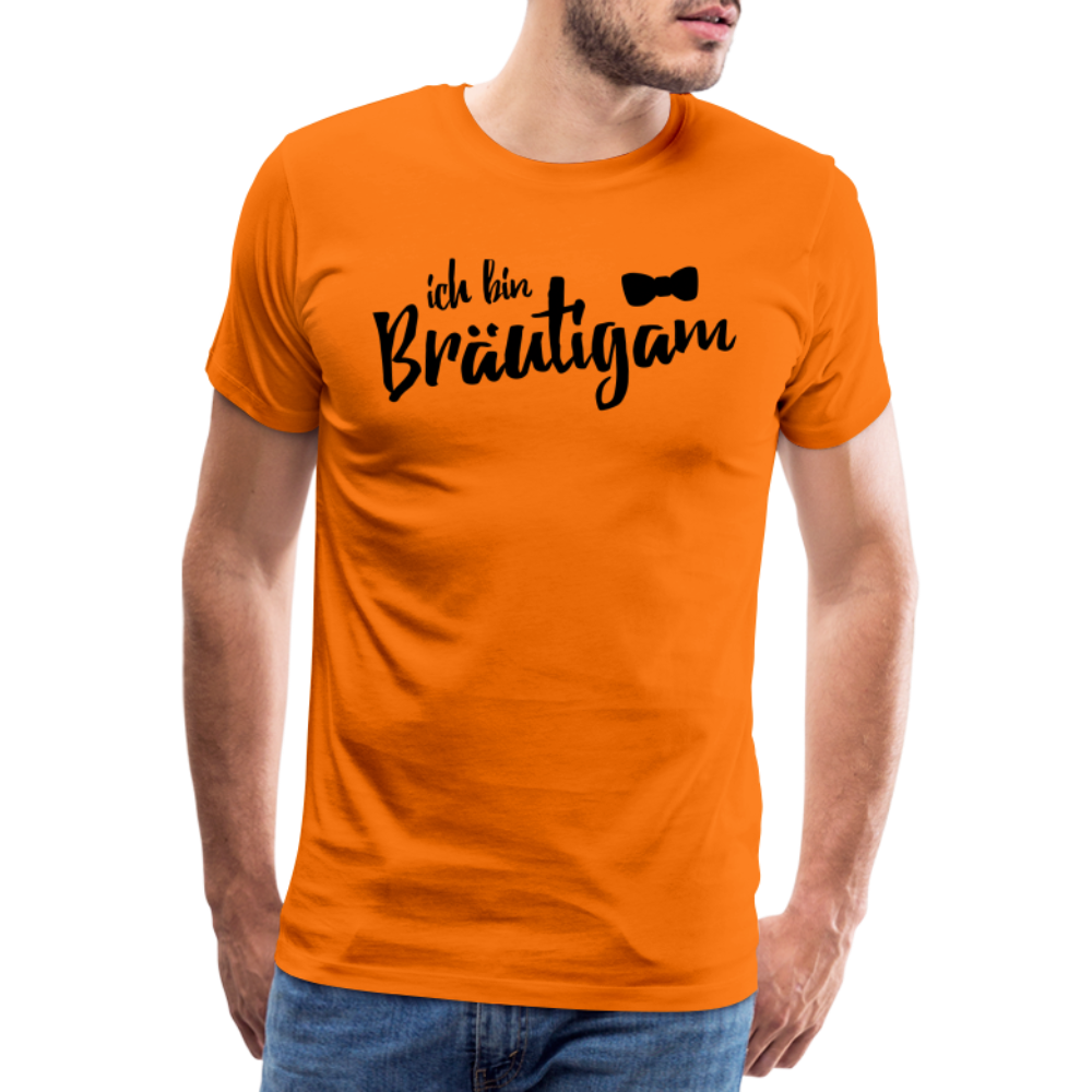 Männer Premium T-Shirt JGA - Ich bin Bräutigam personalisierbar! - Orange