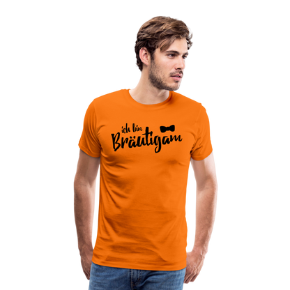 Männer Premium T-Shirt JGA - Ich bin Bräutigam personalisierbar! - Orange