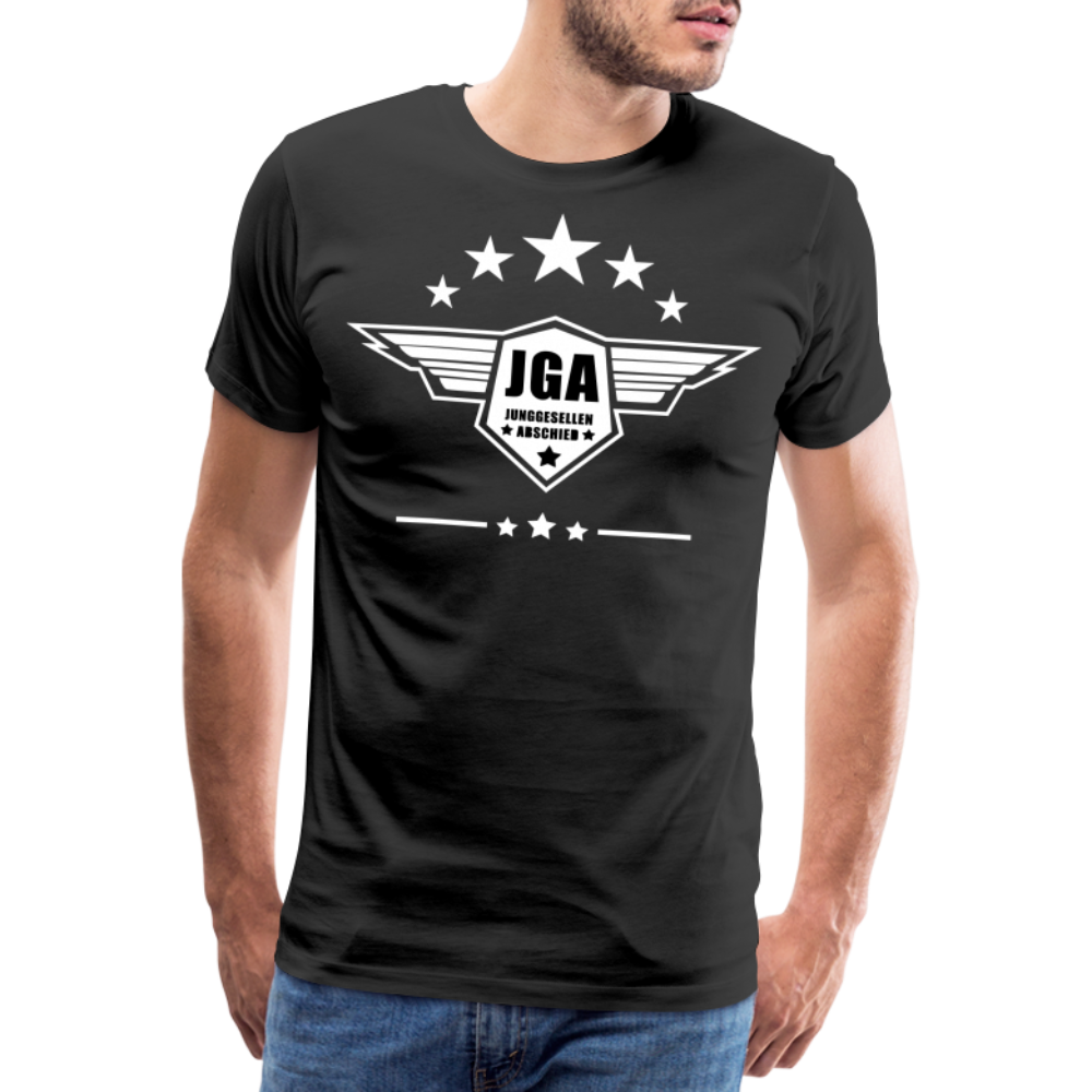 Männer Premium T-Shirt - JGA Stars - Schwarz