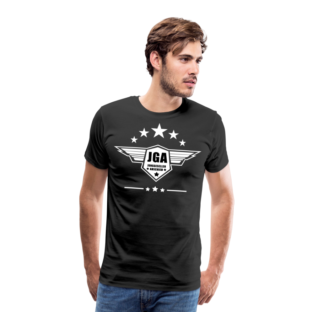 Männer Premium T-Shirt - JGA Stars - Schwarz