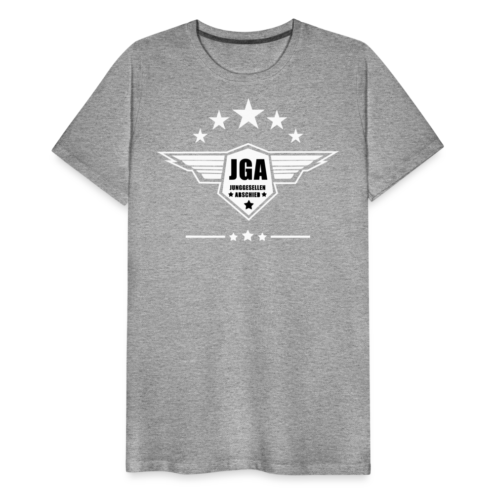 Männer Premium T-Shirt - JGA Stars - Grau meliert