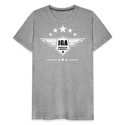 Männer Premium T-Shirt - JGA Stars - Grau meliert