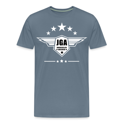 Männer Premium T-Shirt - JGA Stars - Blaugrau