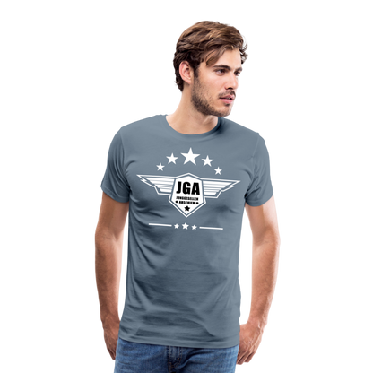 Männer Premium T-Shirt - JGA Stars - Blaugrau