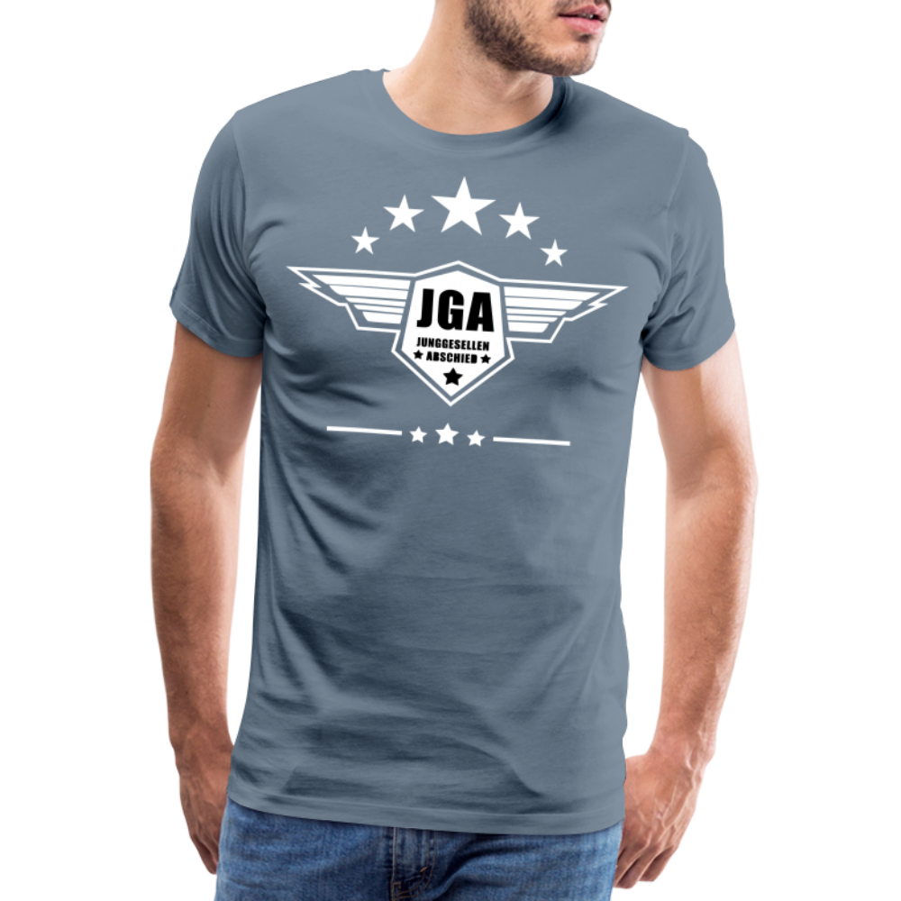 Männer Premium T-Shirt - JGA Stars - Blaugrau