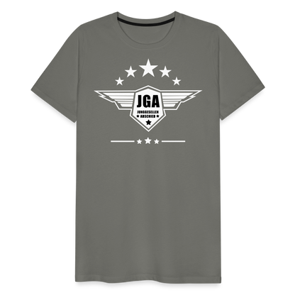 Männer Premium T-Shirt - JGA Stars - Asphalt