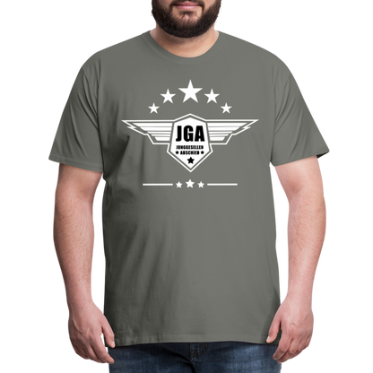 Männer Premium T-Shirt - JGA Stars - Asphalt