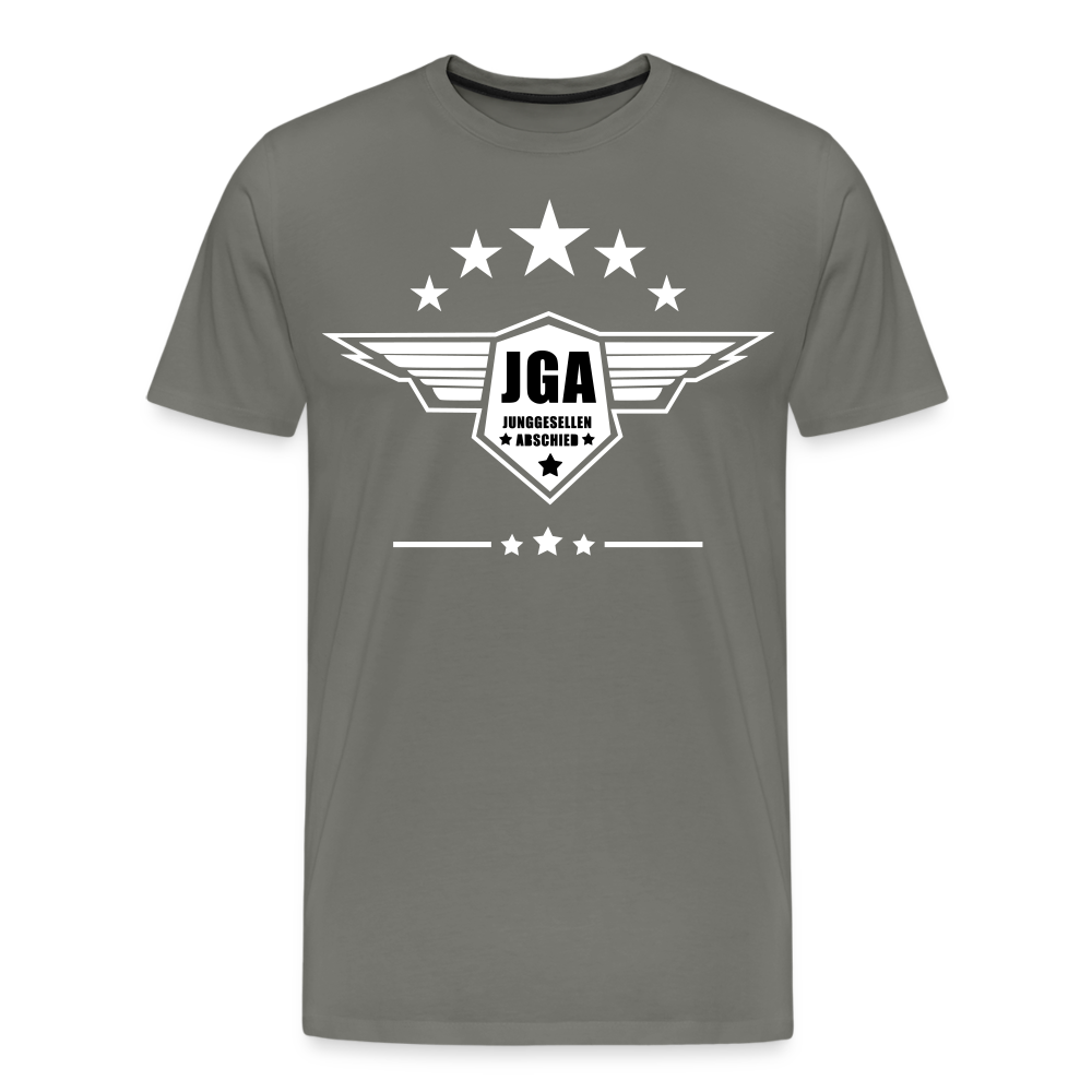 Männer Premium T-Shirt - JGA Stars - Asphalt