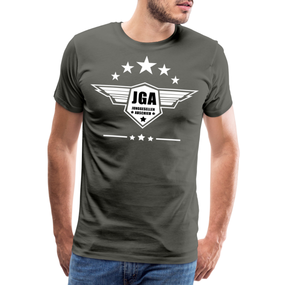 Männer Premium T-Shirt - JGA Stars - Asphalt