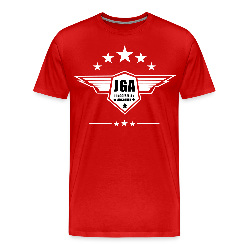 Männer Premium T-Shirt - JGA Stars - Rot