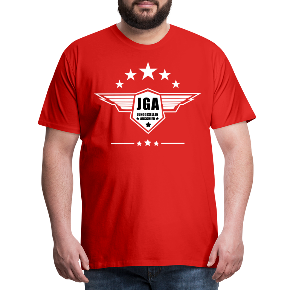 Männer Premium T-Shirt - JGA Stars - Rot