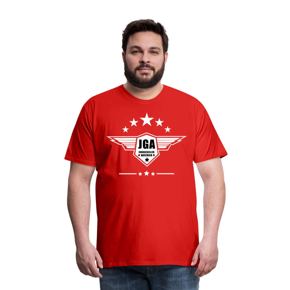 Männer Premium T-Shirt - JGA Stars - Rot