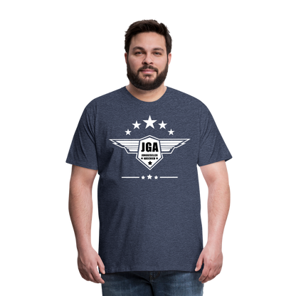 Männer Premium T-Shirt - JGA Stars - Blau meliert