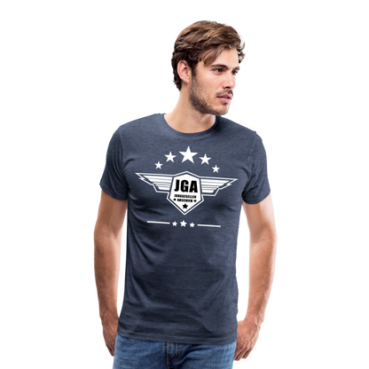 Männer Premium T-Shirt - JGA Stars - Blau meliert