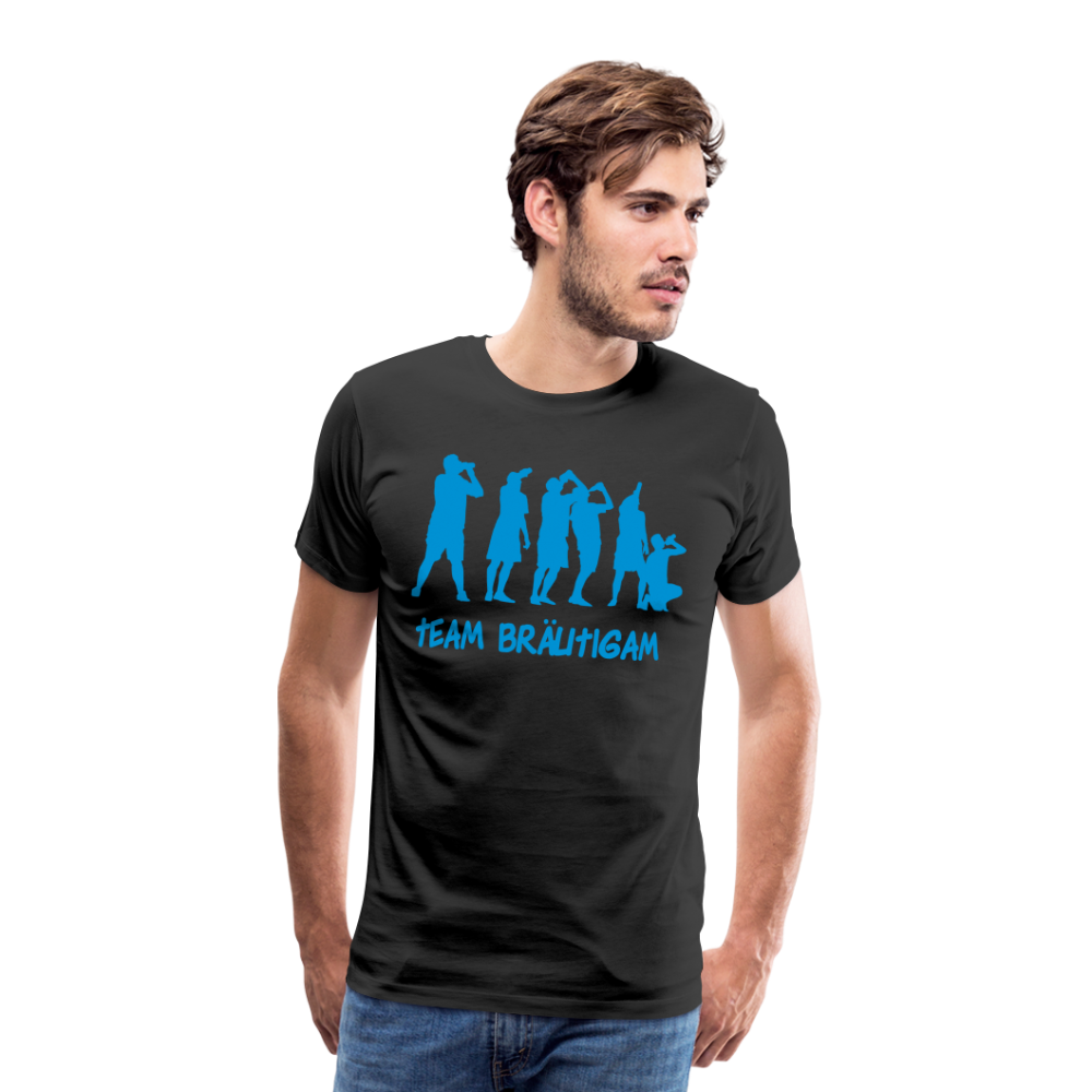 Männer Premium T-Shirt - Team Bräutigam - Schwarz