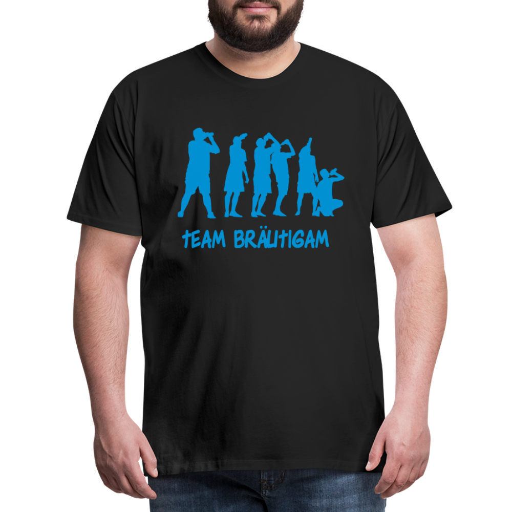 Männer Premium T-Shirt - Team Bräutigam - Schwarz